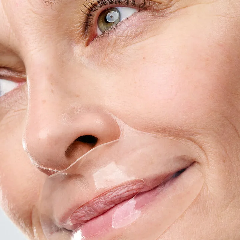 CurrentBody Hydrogel Lip Mask lifestyle photo showing the product in use