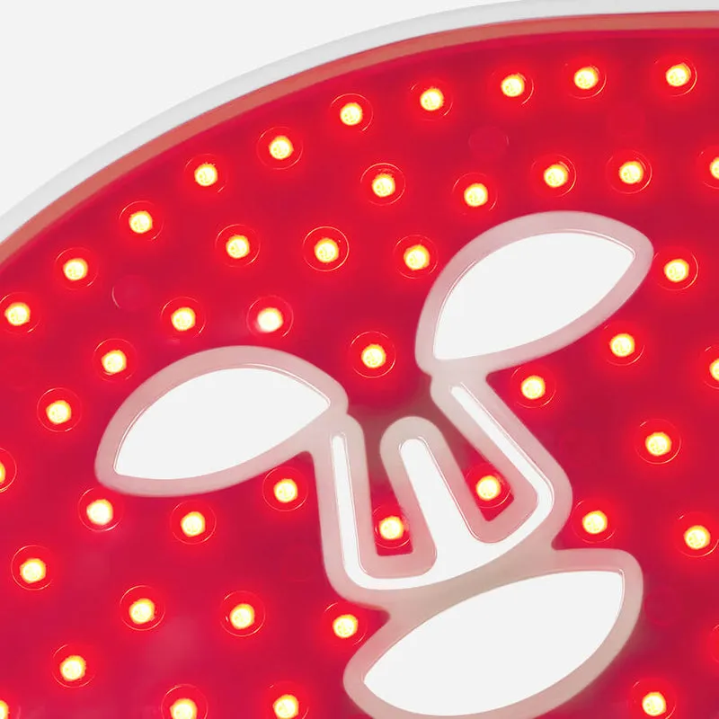 CurrentBody LED Red Light Face Mask: Series 1 lifestyle photo showing the product in use
