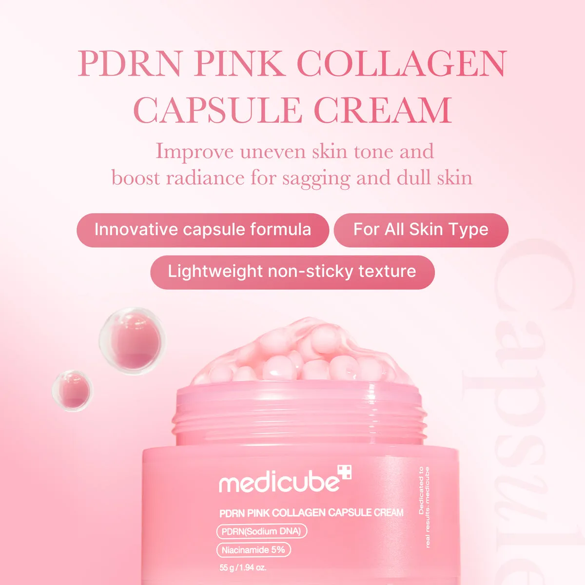 Medicube PDRN Pink Collagen Capsule Cream complete set product image