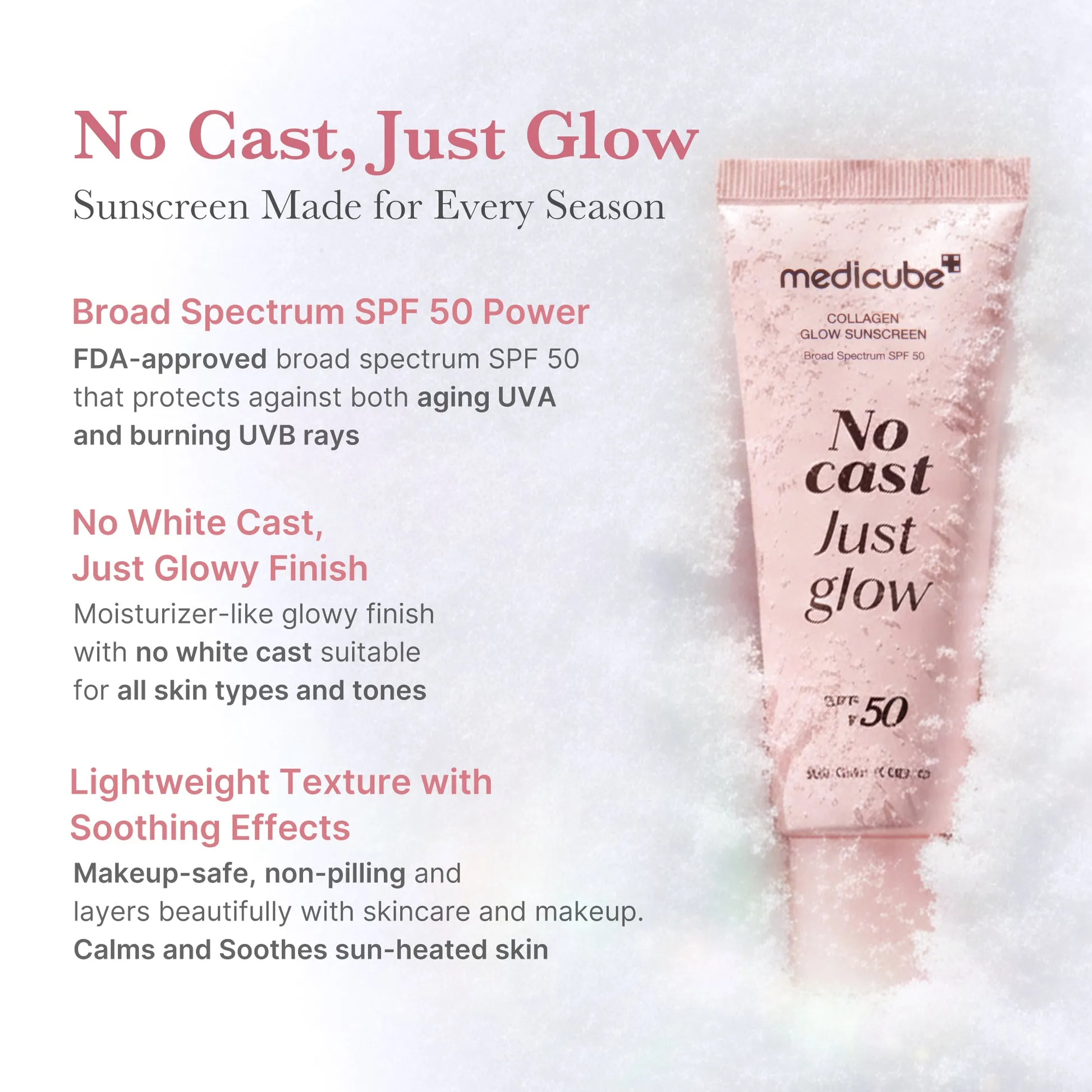 Medicube No Cast Just Glow Collagen Sunscreen complete set product image
