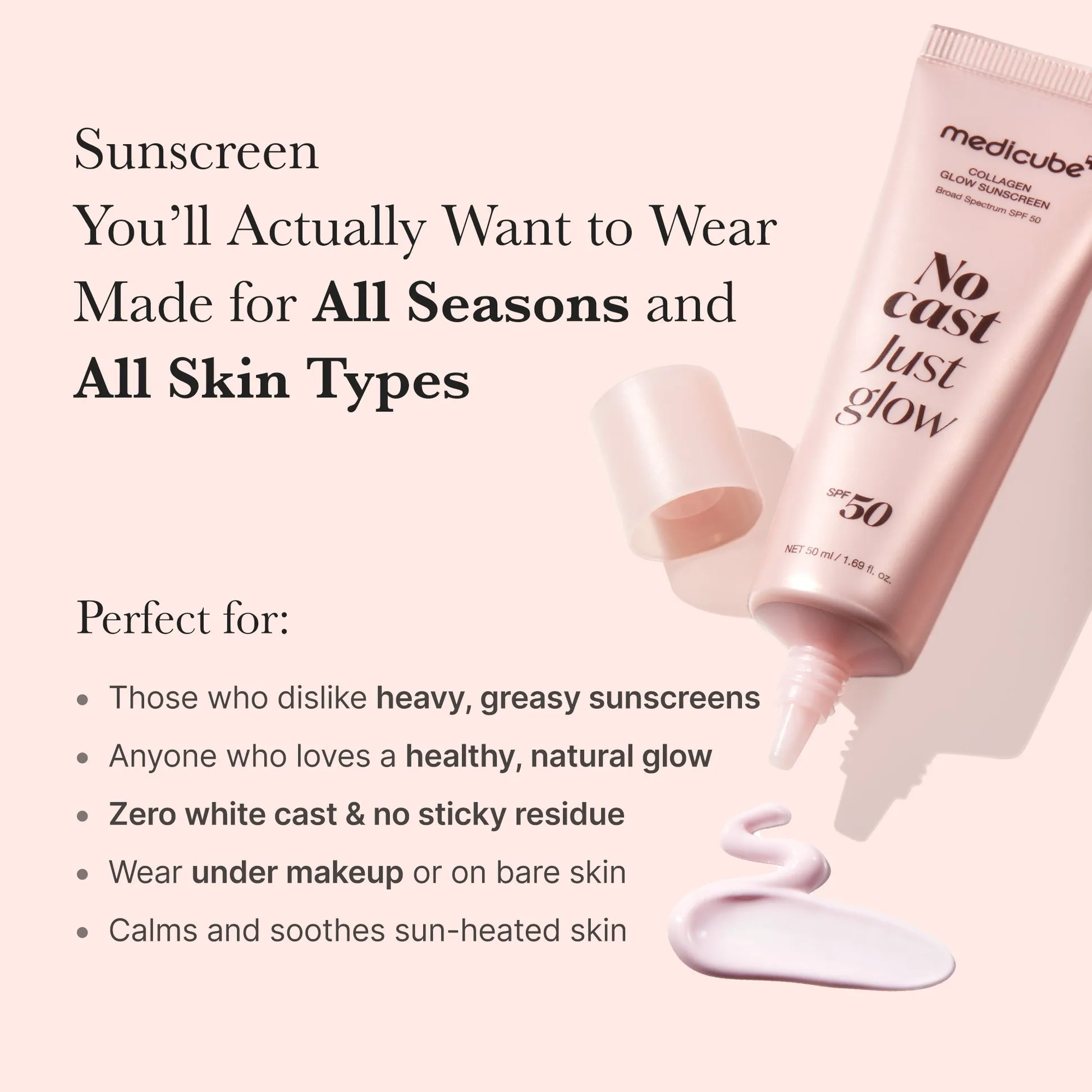 Medicube No Cast Just Glow Collagen Sunscreen complete set product image