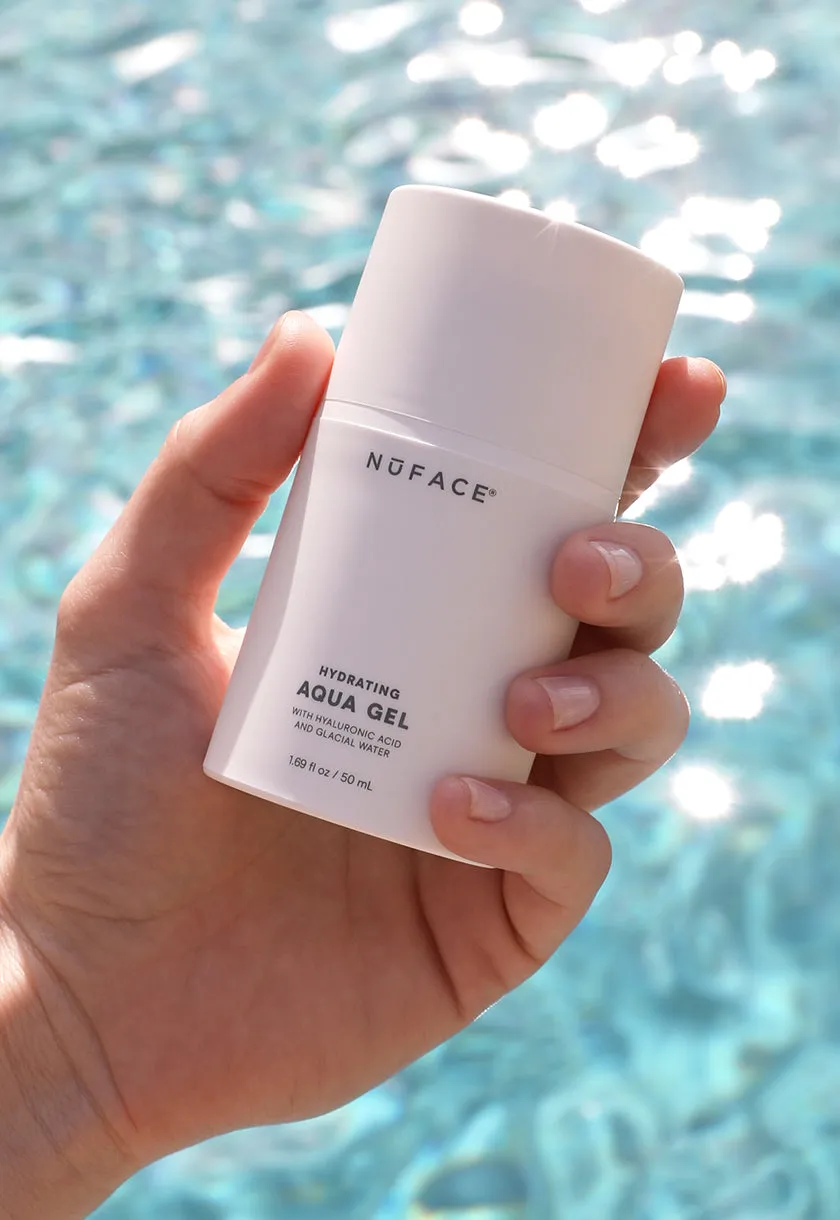 NuFACE Aqua Gel Activator how-to-use instruction graphic