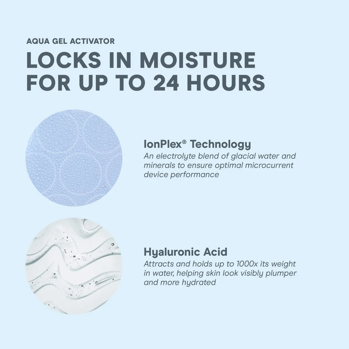 NuFACE Aqua Gel Activator lifestyle photo showing the product in use
