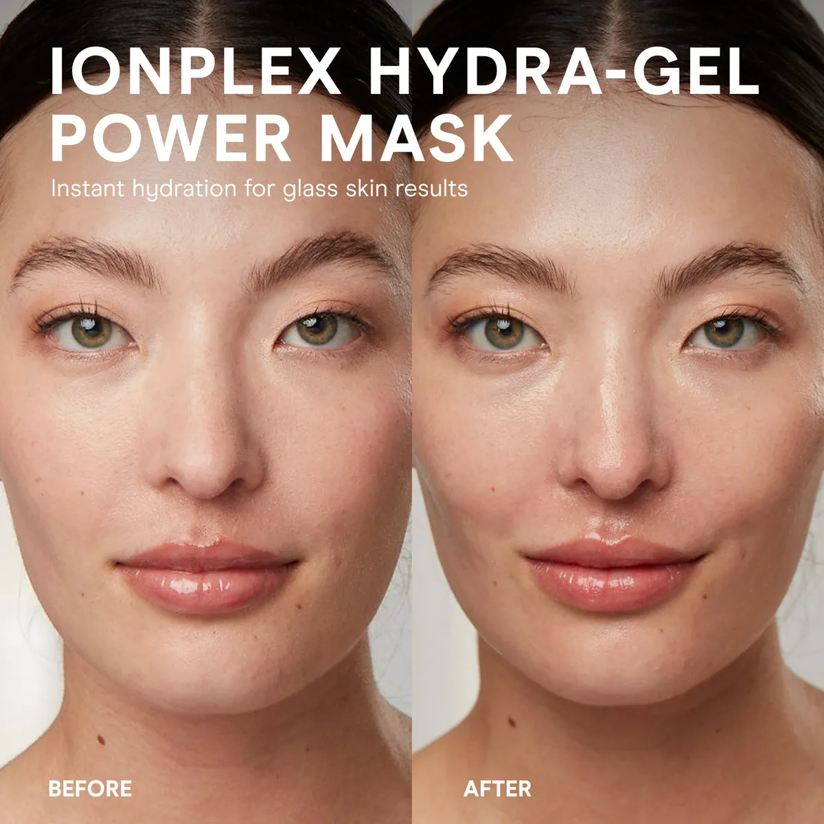 NuFACE IonPlex® Hydra-Gel Power Mask lifestyle photo showing the product in use