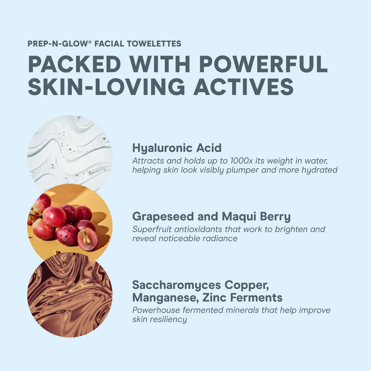 NuFACE Prep-N-Glow® Exfoliating & Hydrating Facial Wipes texture swatch image