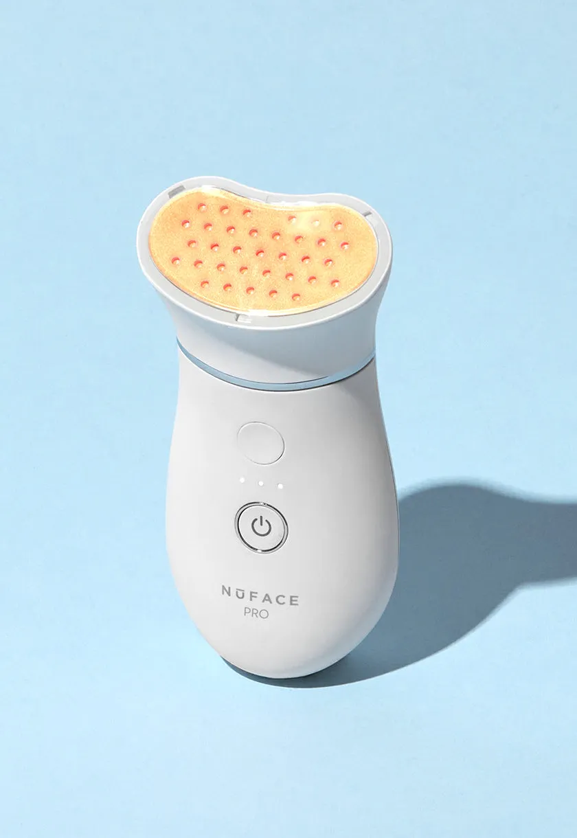 NuFACE TRINITY+ LED Red Light Wrinkle Reducer Attachment how-to-use instruction graphic