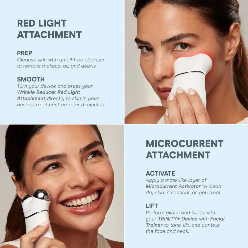 NuFACE TRINITY+ LED Red Light Wrinkle Reducer Attachment technology detail image
