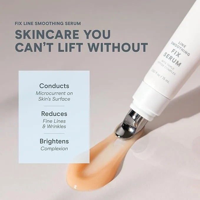 NuFACE FIX Serum lifestyle photo showing the product in use