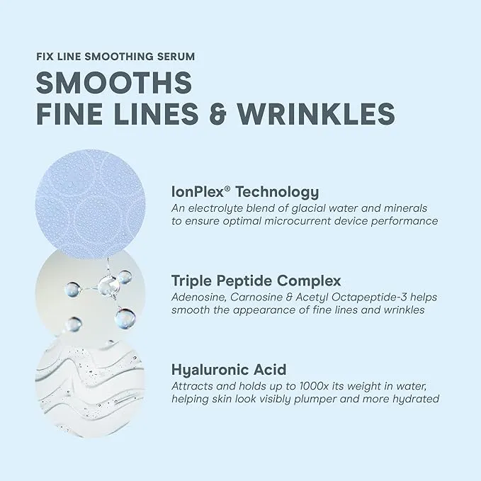 NuFACE FIX Serum lifestyle photo showing the product in use