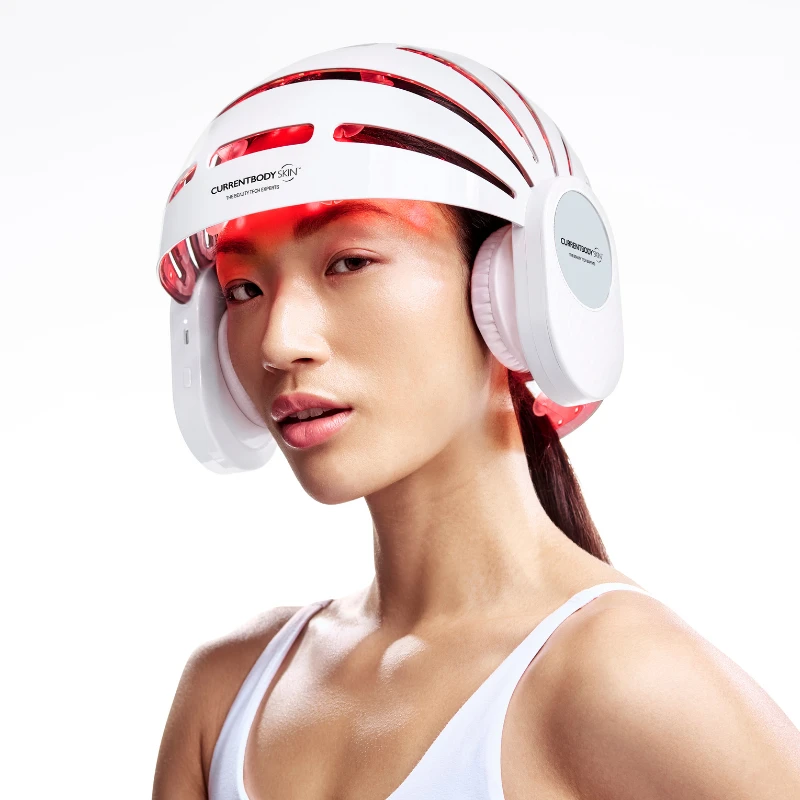 CurrentBody Sæt LED-ansigtsmaske + LED-hjelm til hårvækst: Series 3 — 2