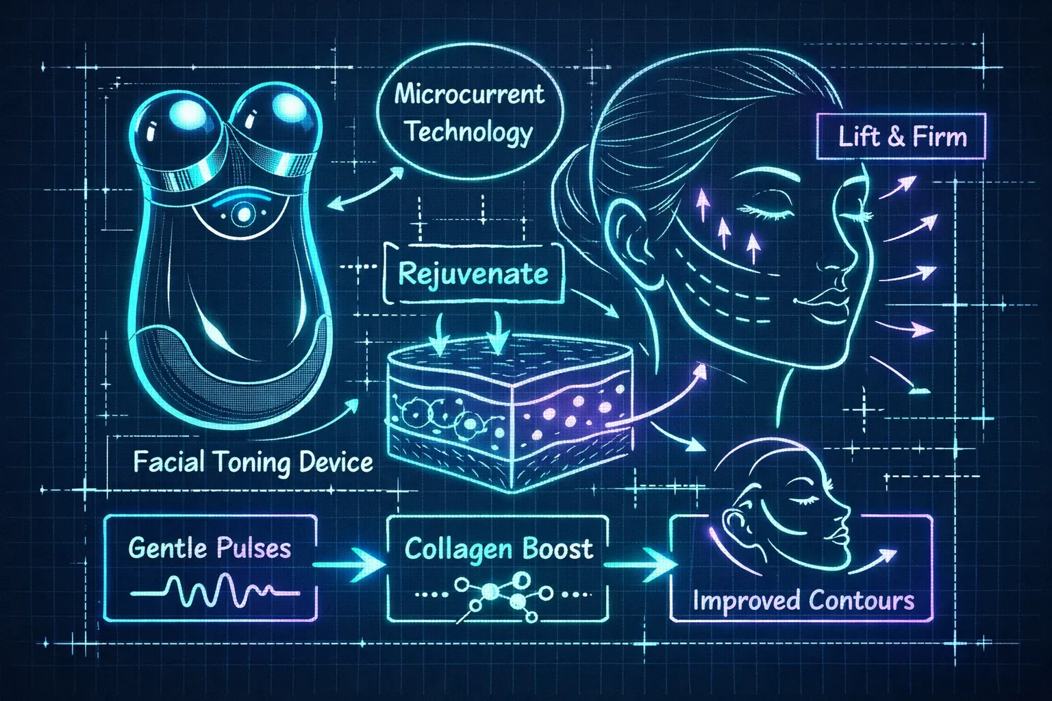 How the NuFACE Trinity Facial Toning Device Works blog article image